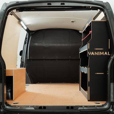 Rear van view of the Fiat Scudo Hexaboard Rear Ulti-Rack Van Racking V2