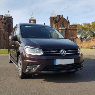 Close-up view of the VW Caddy (2015-2020) Linear-6 Elite LED Light Bar Integration Kit