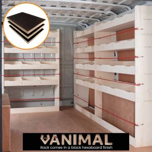Vauxhall Movano 2022- MWB Hexaboard Driver Side and Bulkhead Racking 