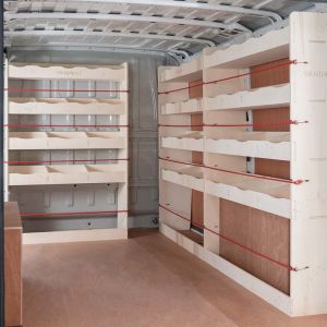 Fiat Ducato MWB L2 2006- Driver Side and Bulkhead Plywood Racking and Shelving Units (Triple Pack)