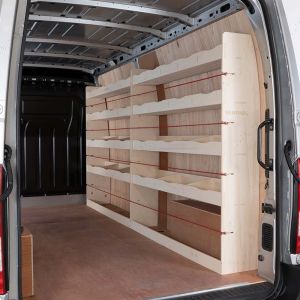 Vauxhall Movano LWB L3 Full Driver Side Ply Racking and Shelving Units