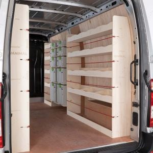 Vauxhall Movano LWB L3 2010-2021 Double Rear, Front Festool and Infill Racking Units (4 Pack) - OS Side View
