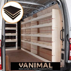 Vauxhall Movano 2010-2021 LWB Hexaboard Driver Side + Bulkhead Van Racking