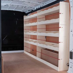 Ford Transit Mk8 L2 Full Length Driver Side Ply Racking and Shelving