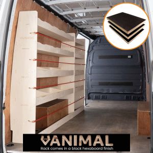 VW Crafter 2006- LWB Hexaboard Double NS - Rear and Middle Racking
