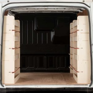 Ford Transit SWB 2001-2013 OS Front Toolbox and Double Rear Racking and Shelving Units