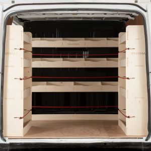Ford Transit SWB 2001-2013 Double Rear and Full-Width Bulkhead Ply Racking and Shelving Units  (Triple Pack)