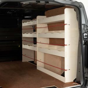 VW Transporter T6/T6.1 L1 Full Driver Side Compartment Storage Racking Units
