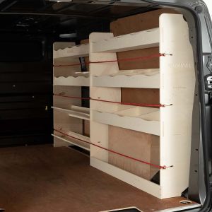 Vauxhall Vivaro C SWB L1 2019- Full Driver Side with Front Toolbox/Compartments Ply Racking 