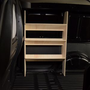 VW Caddy SWB OS Front Toolbox Racking with 3 Angled Shelves