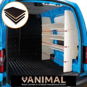 VW Caddy Maxi 2015- LWB Hexaboard OS Rear Toolbox Shelving
