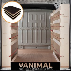 Fiat Ducato 2006- LWB Hexaboard Double Rear, Middle Infill and Toolbox Racking