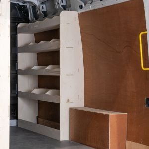Mercedes Sprinter MWB L2 OS Front Ply Line Racking and Shelving Unit