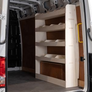 Mercedes Sprinter MWB 2018- OS Rear Ply Line Racking and Shelving Unit