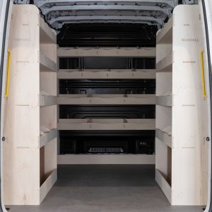 VW Crafter MWB 2017- Ply Racking and Shelving Triple Pack with Full Width Bulkhead