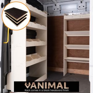 Mercedes Sprinter 2018- MWB Hexaboard Front Toolbox Shelving and Bulkhead Ply Racking 