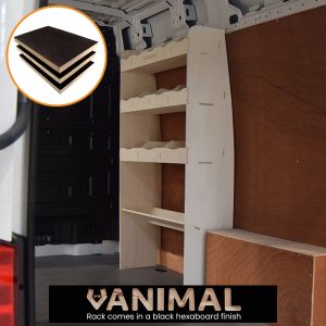 MAN TGE 2017- MWB Hexaboard Front Ply Racking with Toolbox Shelf
