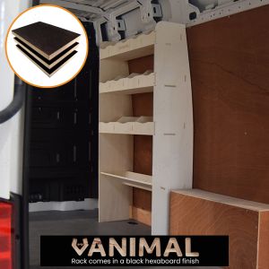 MAN TGE 2017- MWB Hexaboard Front Ply Racking with Toolbox Shelf
