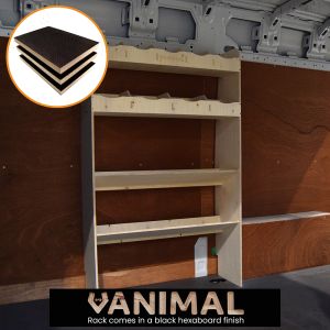 MAN TGE 2017- MWB Hexaboard Front Ply Racking with 2 Toolbox Shelves
