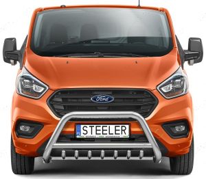 Ford Transit Custom 2018- Polished Front A-Bar with Axle Bars