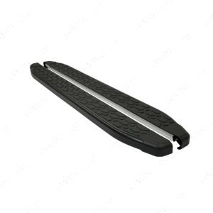 Close-up view of the Transit Custom 2012-2023 LWB Black Side Steps 