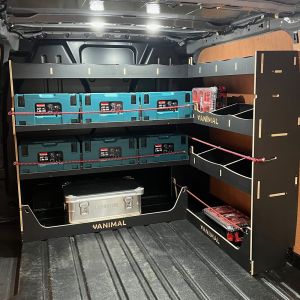 Ford Transit Custom 2023- Hexaboard Front & Bulkhead MakPac / Tool Box Van Racking