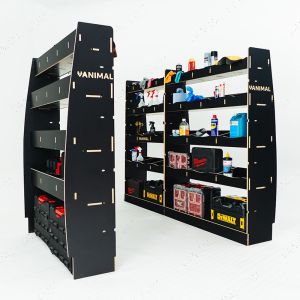 Maxus Deliver 9 2020- LWB Hexaboard Multi-Compartment Triple Van Racking System