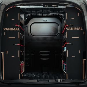 Side panel view of Transit Connect SWB L1 2014- OS and NS Rear Racking (Pair)
