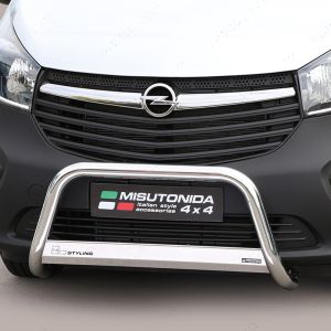 Close-up view of the Vauxhall Vivaro B 2014-2019 Polished Front A-Bar