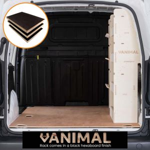Citroen Berlingo 2019- SWB L1 Full-Length Diver Side Hexaboard Racking with Front Toolbox