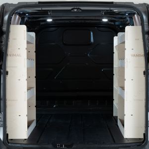 Transit Custom L2 LWB Triple Racking Unit - OS Front Toolbox and Rear NS/OS Ply Line Racking Units