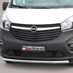 Close-up view of the Vauxhall Vivaro B 2014-2019 Polished Front Spoiler Bar