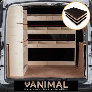 Nissan NV250 LWB NS Rear and Full-Width Bulkhead Hexaboard Van Racking
