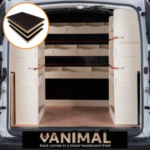 Nissan NV250 LWB Hexaboard Double Rear and Full-Width Bulkhead Van Racking (3-Pack)
