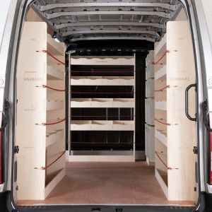 Renault Master LWB L3 Double Rear, Front Festool, Infill and Bulkhead Racking and Shelving Units (5 Pack)
