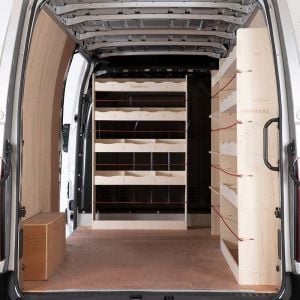 Nissan NV400 LWB L3 Full Driver Side Ply Racking with Toolbox and Bulkhead (Triple Pack)
