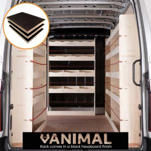 Vauxhall Movano 2010-2021 MWB Hexaboard Rear, Front & Bulkhead Racking (4-Pack)