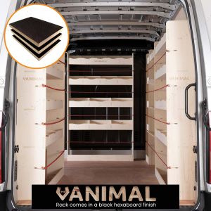 Vauxhall Movano 2010-2021 LWB Hexaboard Double Rear, Front Toolbox, Infill and Bulkhead Racking (5 Pack)