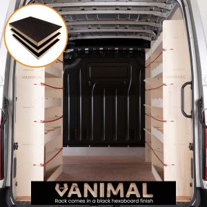 Vauxhall Movano 2010-2021 LWB Hexaboard Triple Racking Pack inc x3 Toolbox Shelves