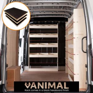 Vauxhall Movano 2010-2021 LWB Hexaboard Driver Side + Toolbox + Bulkhead Racking