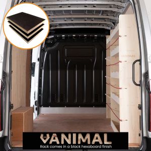 Vauxhall Movano 2010-2021 LWB Hexaboard Driver Side Racking with x3 Toolbox Shelves

