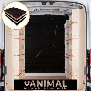 Renault Master 2010- LWB Hexaboard Rear Pair & Festool Shelves Van Racking