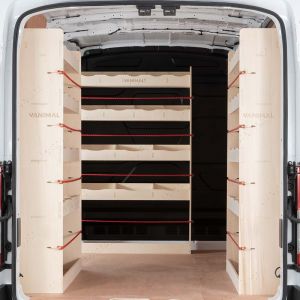 Ford Transit Mk8 MWB L2 Double Rear and 1000mm Bulkhead Ply Racking (Triple Pack)