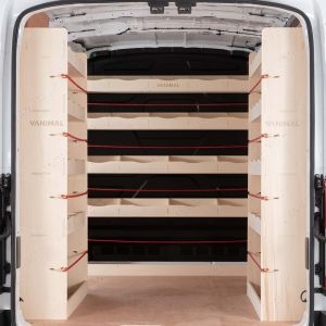 Ford Transit Mk8 MWB L2 Double Rear and Full-Width Bulkhead Ply Racking (Triple Pack)