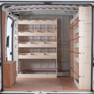 Peugeot Boxer SWB Full Driver Side Racking with Toolbox and Bulkhead Racking Units (Triple Pack)