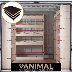 Vauxhall Movano 2022- MWB Hexaboard Double Rear, Toolbox and Bulkhead Racking