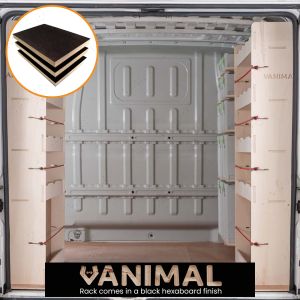 Fiat Ducato 2006- MWB Hexaboard Triple Van Racking with x4 Festool Shelves