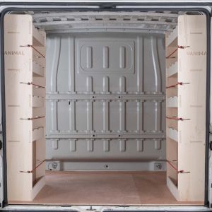 Fiat Ducato SWB NS and OS Double Rear Plywood Racking and Shelving Units (Pair)