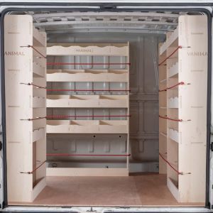 Citroen Relay MWB L2 2006- Double Rear, Front Toolbox and Bulkhead Racking and Shelving Units (4 Pack)