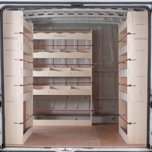 Fiat Ducato SWB L1 H1 2006- Double Rear and Bulkhead Plywood Racking (Triple Pack)